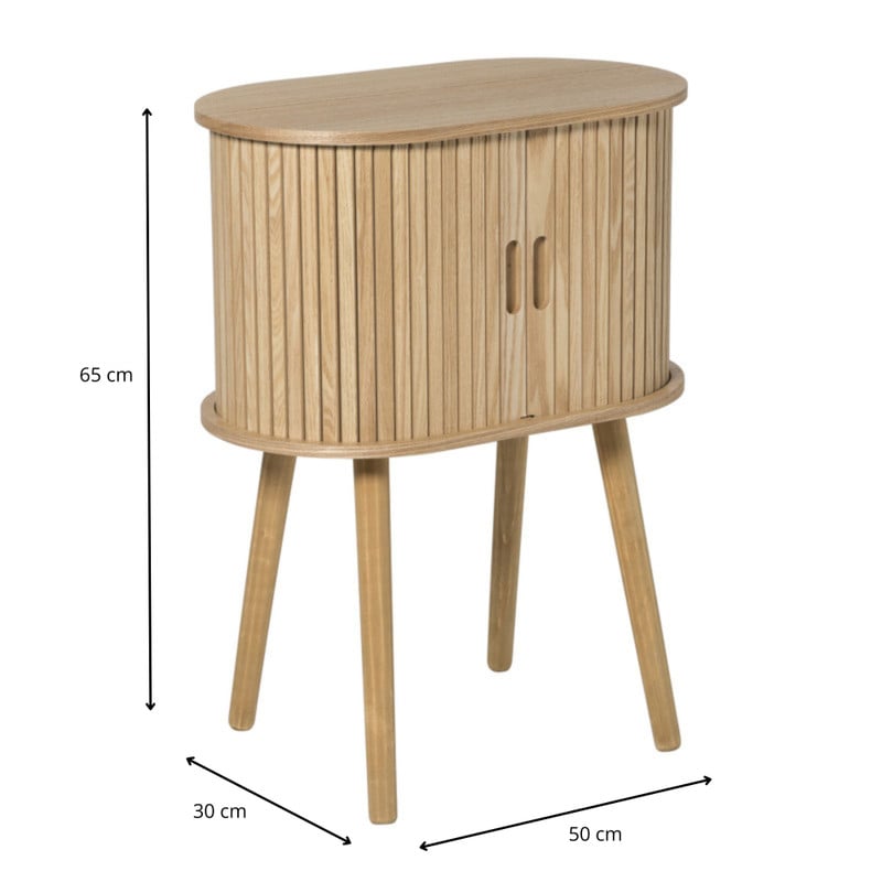 Kast Uppsala ovaal - naturel - 65x50x30 cm