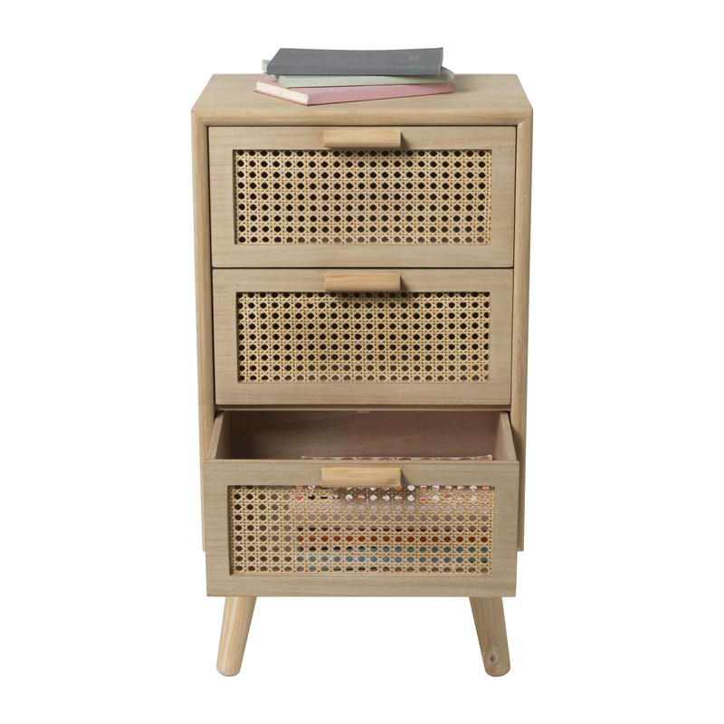 Webbing Java kast met 3 laden - 73x40x31 cm