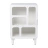 5 vakkenkast Zaha organic met deur - MDF - wit - 73x48x35 cm