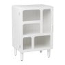 5 vakkenkast Zaha organic met deur - MDF - wit - 73x48x35 cm