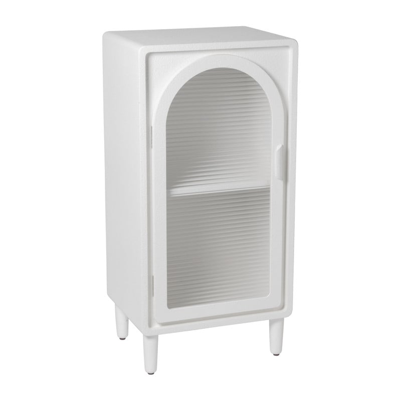 2 vakkenkast Zaha organic met deur - MDF - wit - 94x46x35 cm