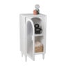 2 vakkenkast Zaha organic met deur - MDF - wit - 94x46x35 cm