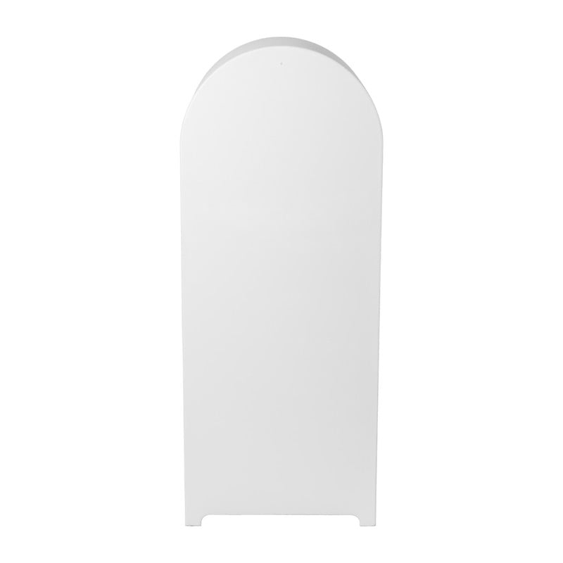 5 vakkenkast Zaha organic met boog - MDF - wit - 120.5x48x30 cm
