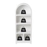 5 vakkenkast Zaha organic met boog - MDF - wit - 120.5x48x30 cm