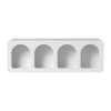 4 vakkenkast Zaha organic - MDF - wit - 20x60x15 cm