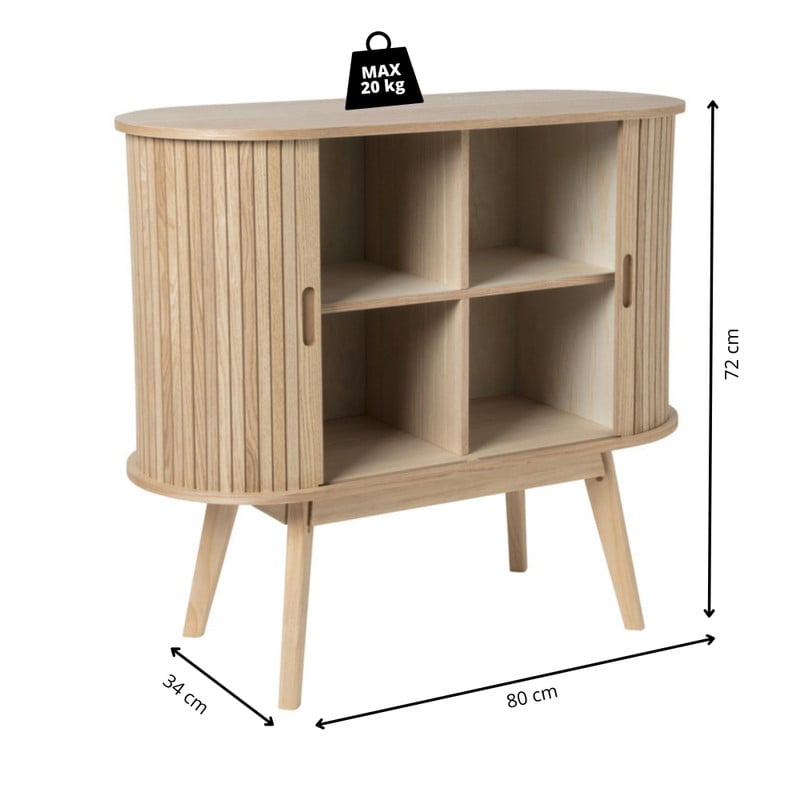 Dressoir Uppsala - naturel - 72x80x34 cm