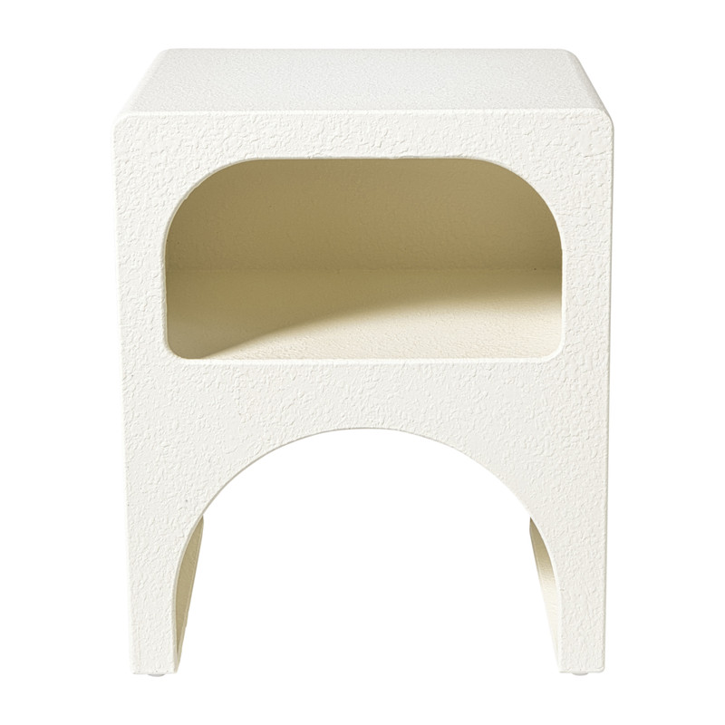 Nachtkastje Fleur - wit - 48.5x39.5x35 cm