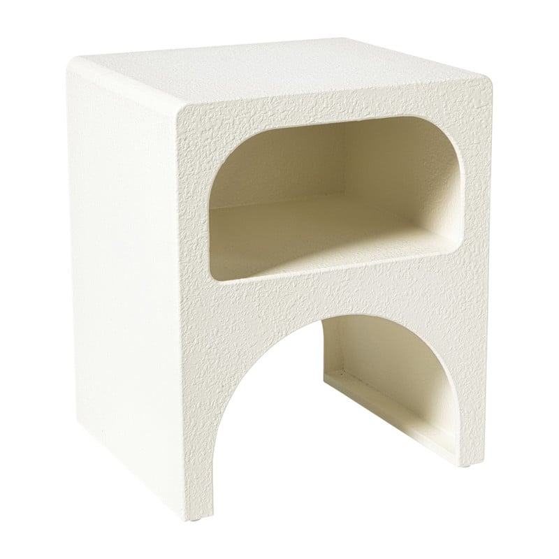 Nachtkastje Fleur - wit - 48.5x39.5x35 cm