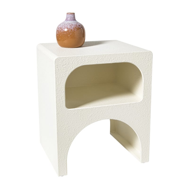 Nachtkastje Fleur - wit - 48.5x39.5x35 cm