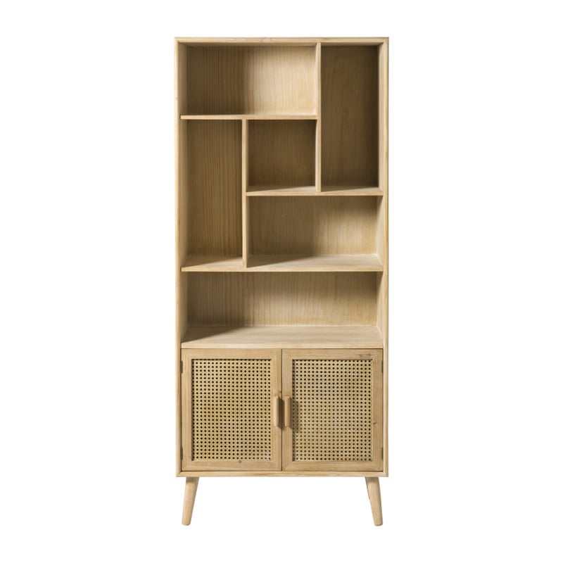 Vakkenkast Java met deuren - bruin - 170x70x33.5 cm