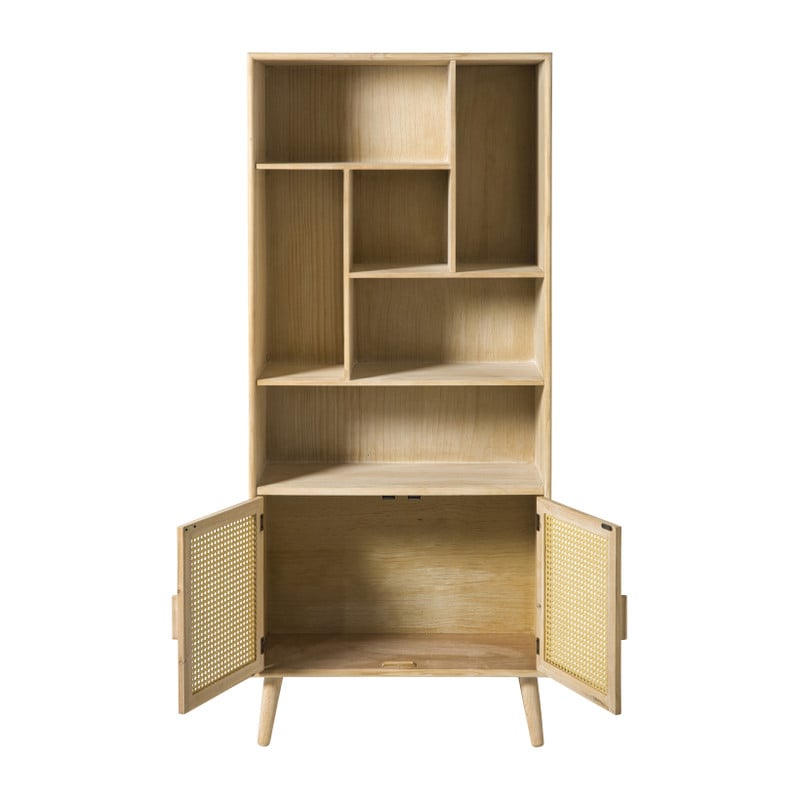 Vakkenkast Java met deuren - bruin - 170x70x33.5 cm