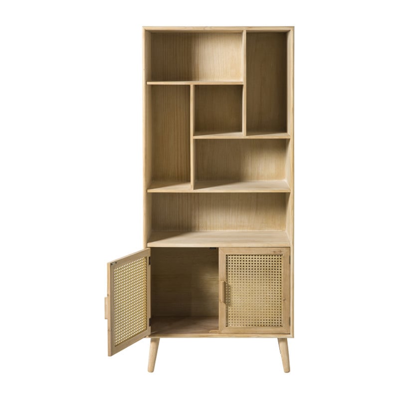 Vakkenkast Java met deuren - bruin - 170x70x33.5 cm