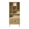 Vakkenkast Java met deuren - bruin - 170x70x33.5 cm