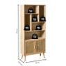 Vakkenkast Java met deuren - bruin - 170x70x33.5 cm