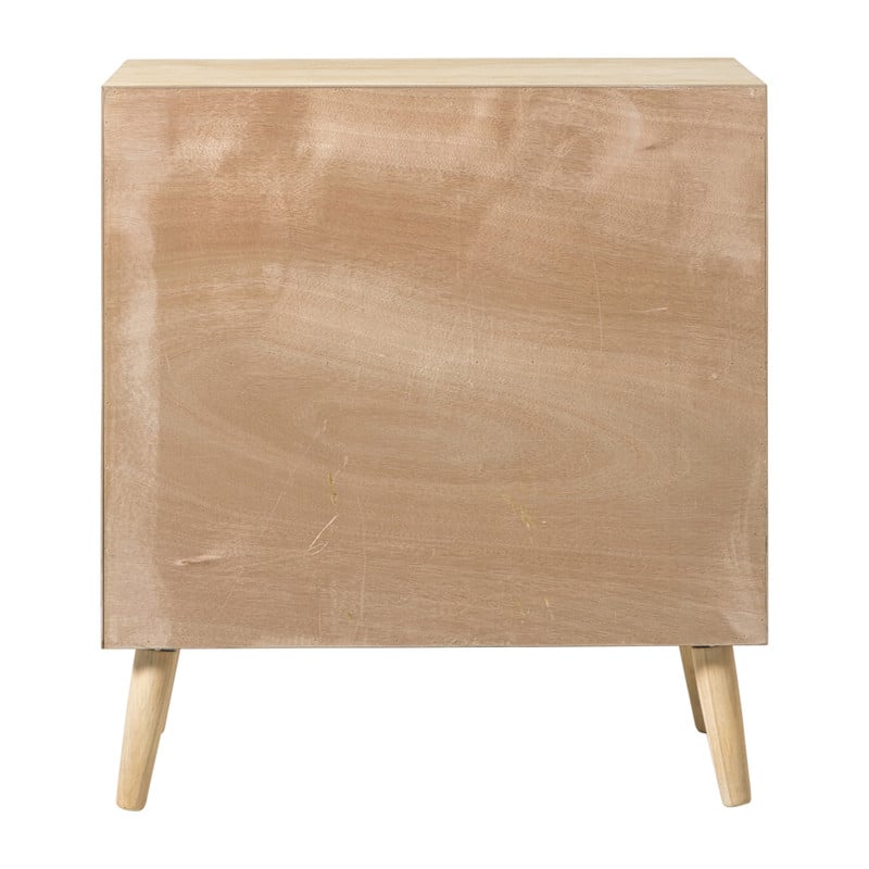 Kast Flores met ovalen vlakken - bruin - 78x70x37.5 cm