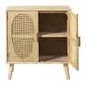 Kast Flores met ovalen vlakken - bruin - 78x70x37.5 cm