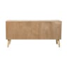 Dressoir Flores met ovalen vlakken - bruin - 55x120x40 cm