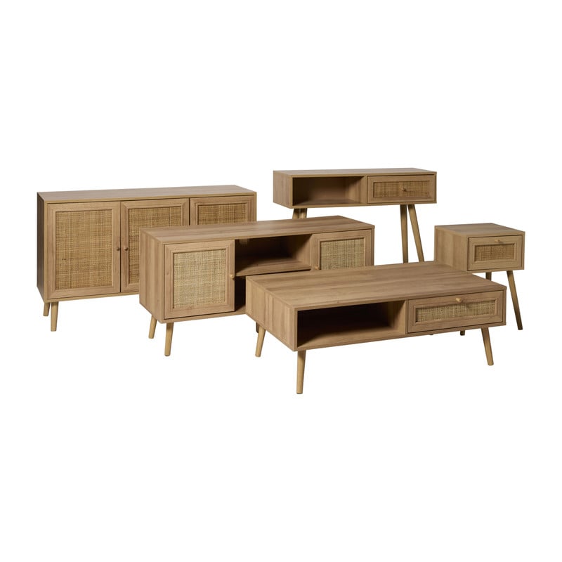 Webbing dressoir Batavia - bruin - 70x120x39 cm