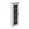 Vitrinekast 1 deur - wit - 80x30x15 cm
