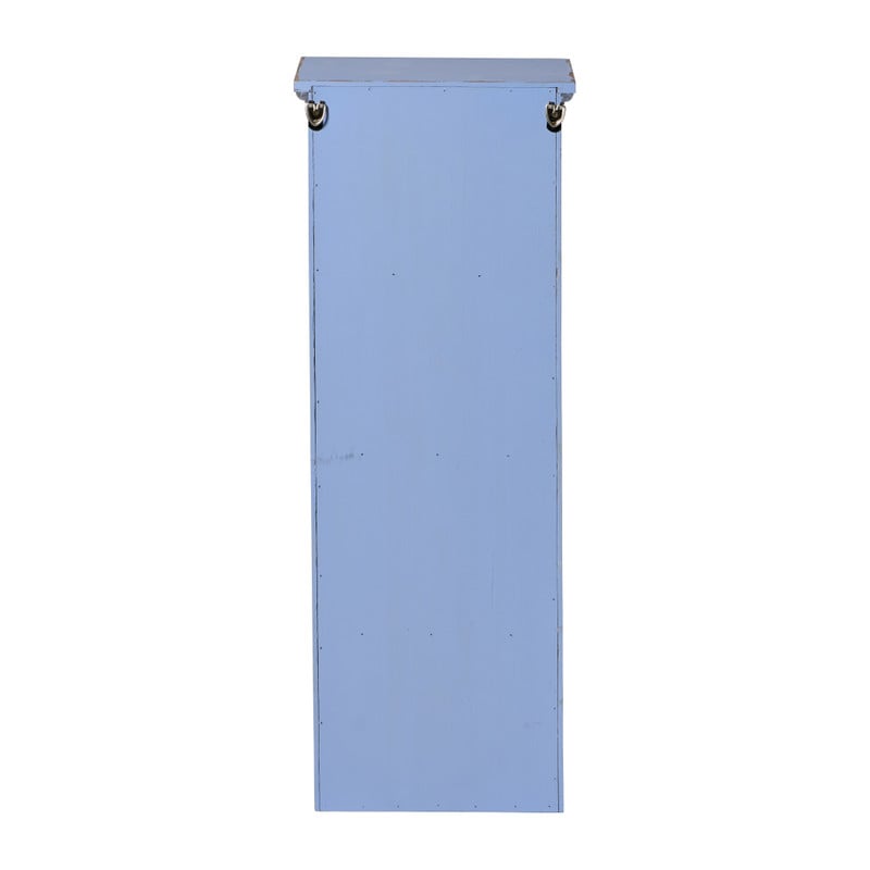 Vitrinekast 1 deur - blauw - 80x30x15 cm