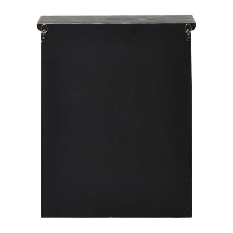 Vitrinekast 2 deuren - zwart - 60x50x15 cm