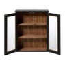 Vitrinekast 2 deuren - zwart - 60x50x15 cm