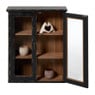 Vitrinekast 2 deuren - zwart - 60x50x15 cm