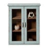 Vitrinekast 2 deuren - blauw - 60x50x15 cm