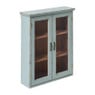 Vitrinekast 2 deuren - blauw - 60x50x15 cm