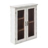 Vitrinekast 2 deuren - wit - 60x50x15 cm