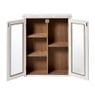 Vitrinekast 2 deuren - wit - 60x50x15 cm