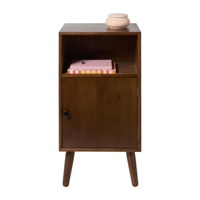 Nachtkastje retro - donkerbruin - 76x40x31.5 cm