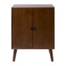 Kastje retro met 2 deuren - donkerbruin - 76x60x31.5 cm