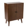 Kastje retro met 2 deuren - donkerbruin - 76x60x31.5 cm