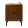 Kastje retro met 2 deuren - donkerbruin - 76x60x31.5 cm