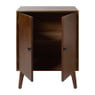 Kastje retro met 2 deuren - donkerbruin - 76x60x31.5 cm