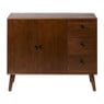 Dressoir retro -  donkerbruin - 76x93x31.5 cm