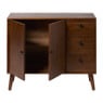 Dressoir retro -  donkerbruin - 76x93x31.5 cm