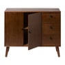 Dressoir retro -  donkerbruin - 76x93x31.5 cm