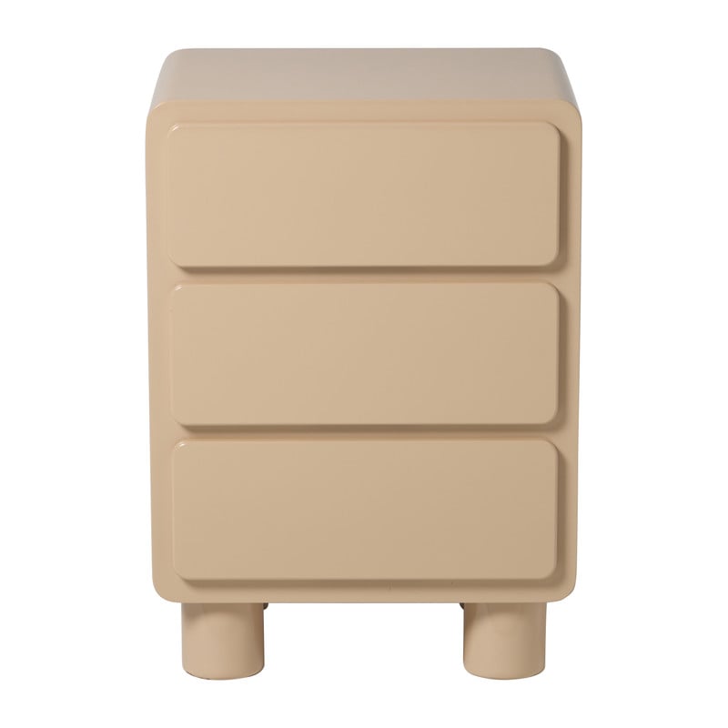 Kastje hoogglans 3ldn - beige - 40x31x56 cm