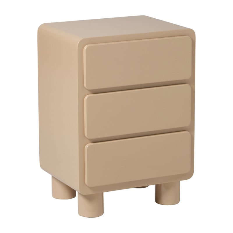 Kastje hoogglans 3ldn - beige - 40x31x56 cm