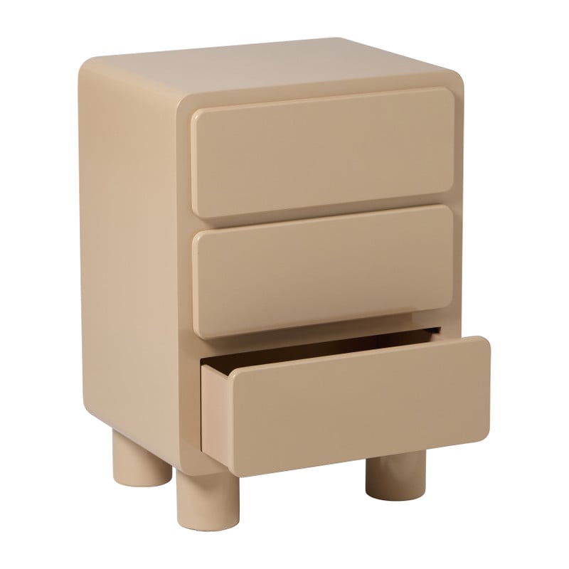 Kastje hoogglans 3ldn - beige - 40x31x56 cm