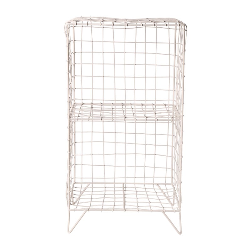 Nachtkastje wire - beige - 65x35x30 cm