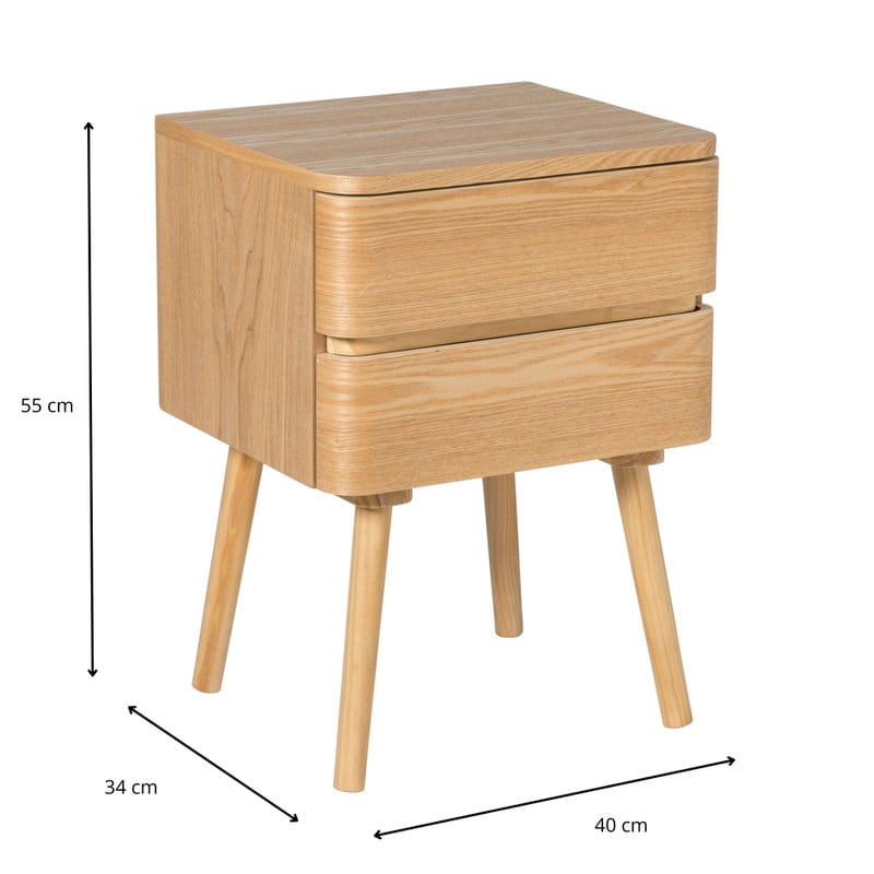 Ladekast Trondheim - 2 lades - 55x40x34 cm