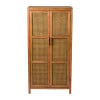 Webbing kast Bandung hoog - bruin - 140x70x40 cm