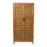 Webbing kast Bandung hoog - bruin - 140x70x40 cm