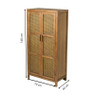 Webbing kast Bandung hoog - bruin - 140x70x40 cm