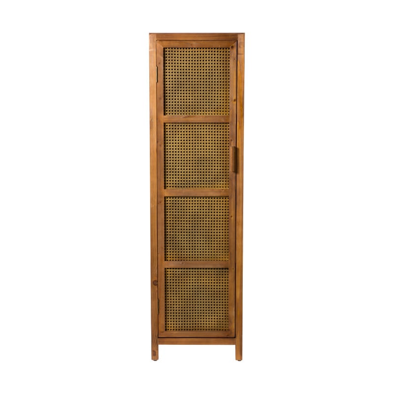 Webbing kast smal Bandung - bruin - 160.5x45x40.5 cm