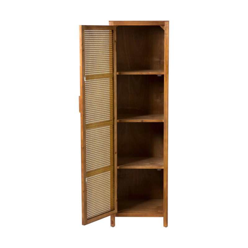 Webbing kast smal Bandung - bruin - 160.5x45x40.5 cm