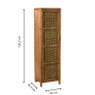 Webbing kast smal Bandung - bruin - 160.5x45x40.5 cm
